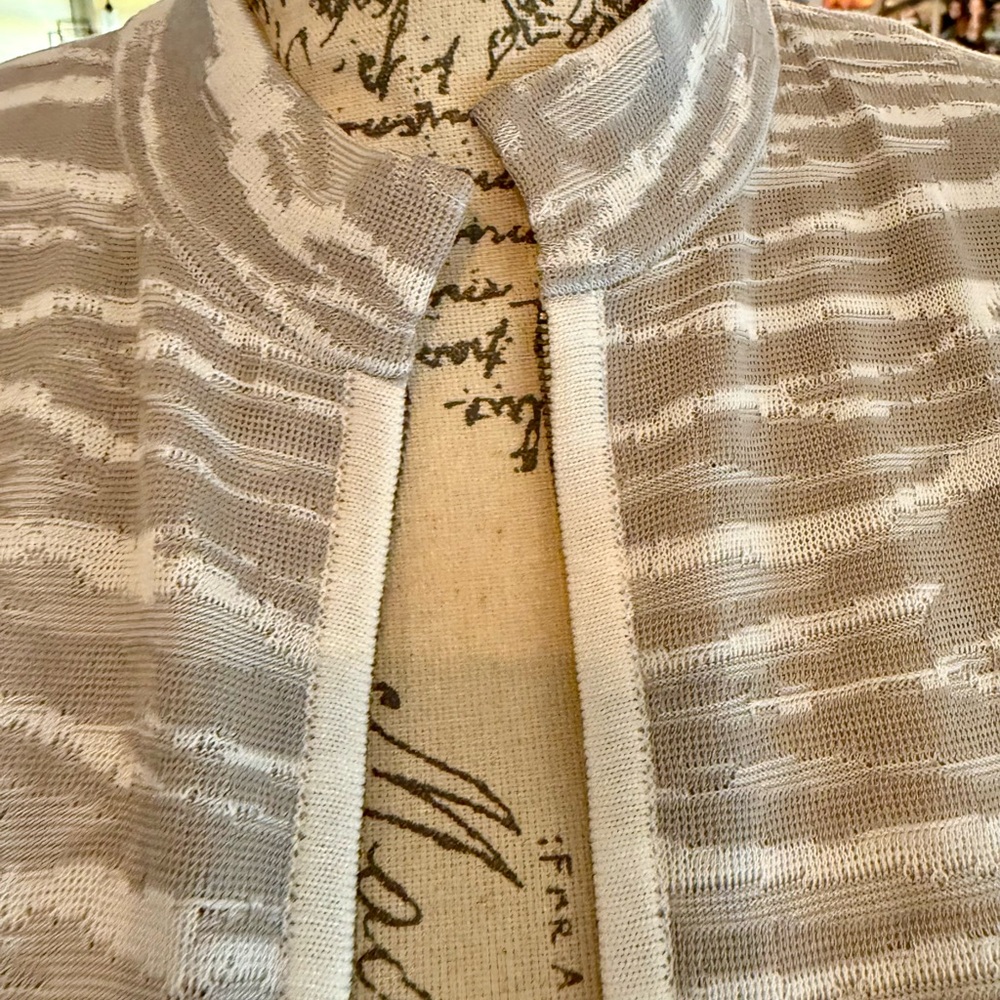 Ming Wang Beige Patterned Women's Jacket - image 3